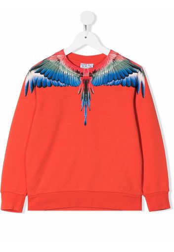 Marcelo Burlon County Of Milan Kids Wings print sweatshirt - Rot