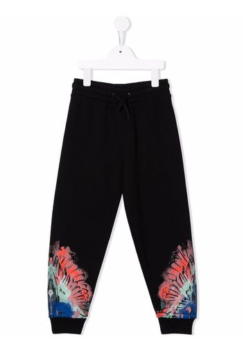 Marcelo Burlon County Of Milan Kids Wings-print track pants - Schwarz