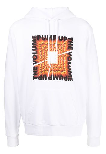 Marcelo Burlon County of Milan slogan-print drawstring hoodie - Weiß