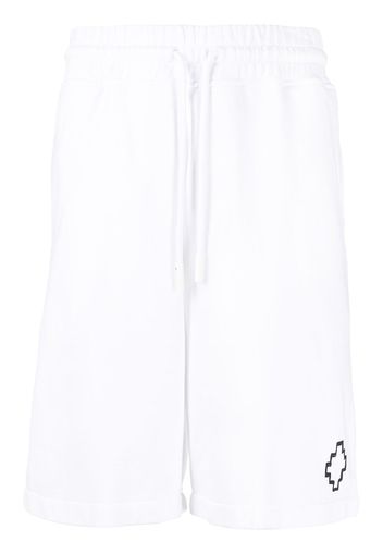 Marcelo Burlon County of Milan logo-print drawstring Bermuda shorts - Weiß