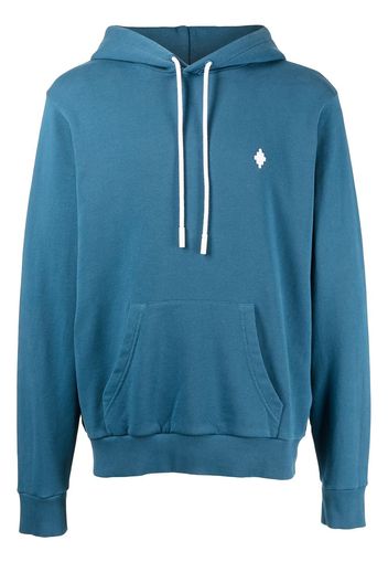 Marcelo Burlon County of Milan logo-embroidered drawstring hoodie - Blau