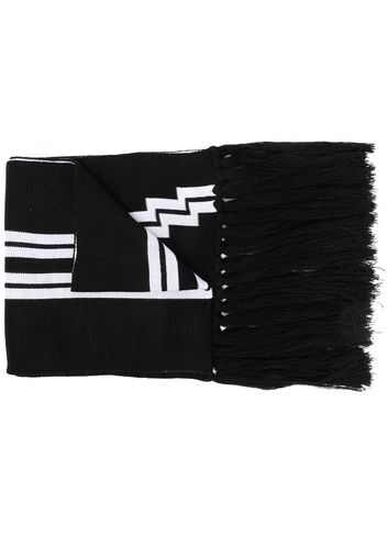 Marcelo Burlon County of Milan contrasting stripe-print knit scarf - Schwarz