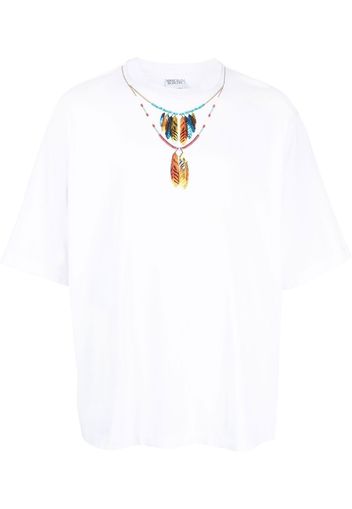 Marcelo Burlon County of Milan necklace-print short-sleeve T-Shirt - Weiß