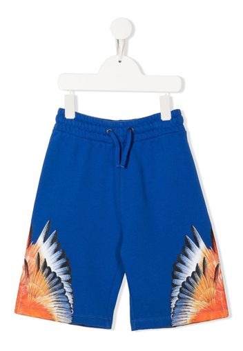 Marcelo Burlon County Of Milan Kids Wings-print shorts - Blau