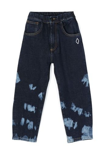 Marcelo Burlon County Of Milan Kids paint-effect jeans - Blau