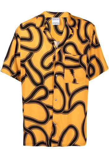 Marcelo Burlon County of Milan swirl print short-sleeve shirt - Gelb