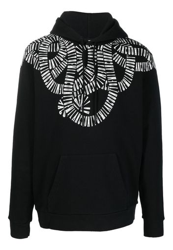 Marcelo Burlon County of Milan logo-graphic organic-cotton hoodie - Schwarz