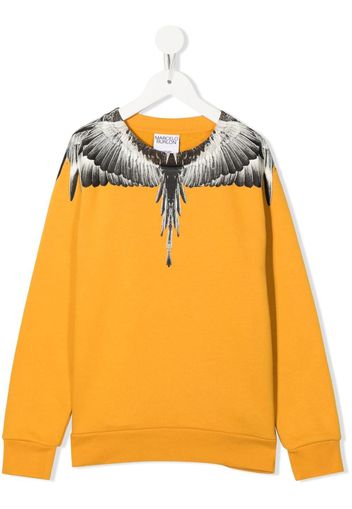 Marcelo Burlon County Of Milan Kids Icon Wings crew-neck sweatshirt - Gelb