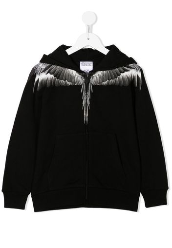 Marcelo Burlon County Of Milan Kids Icon Wings zip-up hoodie - Schwarz