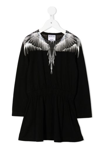 Marcelo Burlon County Of Milan Kids Icon Wings cotton dress - Schwarz