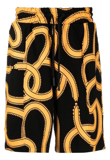 Marcelo Burlon County of Milan Snakes print track shorts - Schwarz