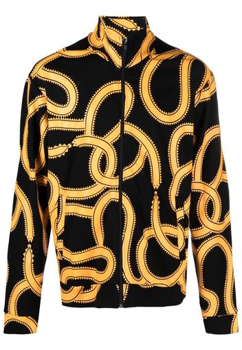 Marcelo Burlon County of Milan snake-print zip-up jacket - Schwarz