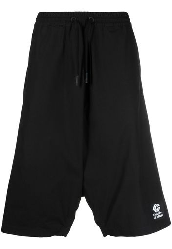 Marcelo Burlon County of Milan cotton drawstring below-knee shorts - Schwarz