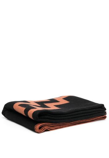 Marcelo Burlon County of Milan Rural Cross motif soft blanket - Orange