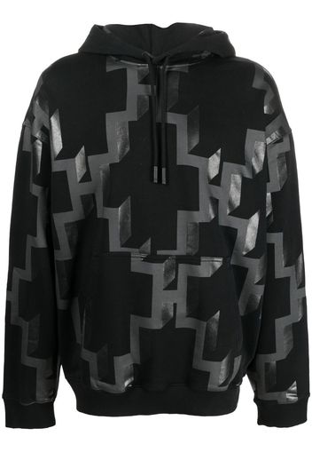 Marcelo Burlon County of Milan geometric-print cotton hoodie - Schwarz