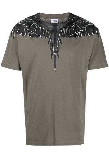 Marcelo Burlon County of Milan Icon Wings print cotton T-shirt - Grün