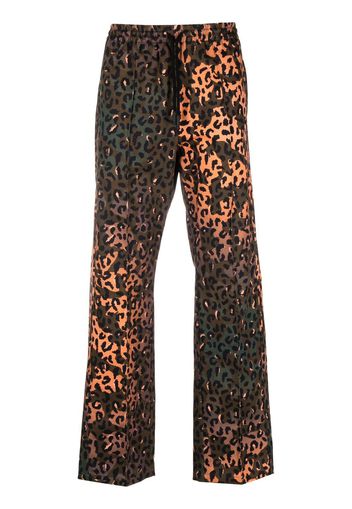 Marcelo Burlon County of Milan Animalier leopard-print sweatpants - Braun