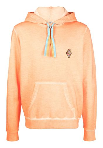 Marcelo Burlon County of Milan embroidered-logo hoodie - Orange