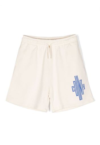 Marcelo Burlon County of Milan elasticated-waistband cotton shorts - Nude