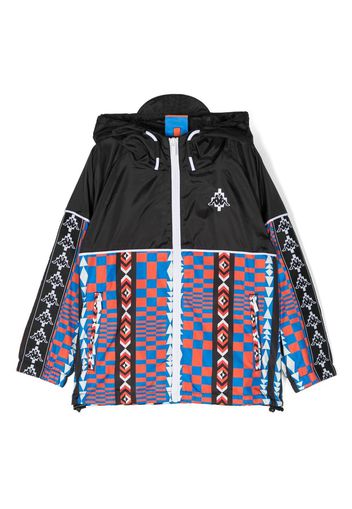 Marcelo Burlon County of Milan chets logo-print detail hooded jacket - Schwarz