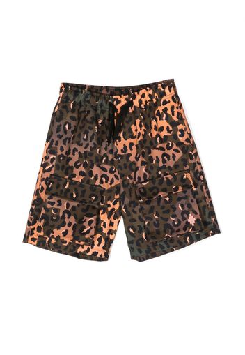 Marcelo Burlon County Of Milan Kids all-over animal-print shorts - Braun