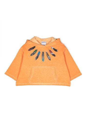 Marcelo Burlon County Of Milan Kids Feather Print hoodie - Orange