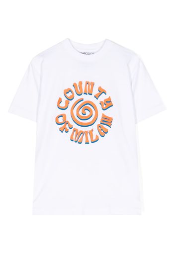 Marcelo Burlon County Of Milan Kids graphic slogan print T-shirt - Weiß