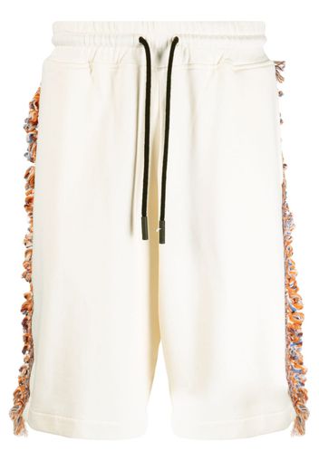 Marcelo Burlon County of Milan frayed-detailing cotton shorts - Weiß