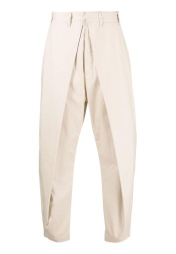 Marcelo Burlon County of Milan layered tapered trousers - Nude