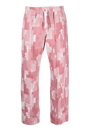 Marcelo Burlon County of Milan geometric-print wide-leg trousers - Rosa