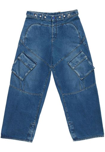 Marcelo Burlon County of Milan Weite Jeans mit aufgesetzten Taschen - Blau