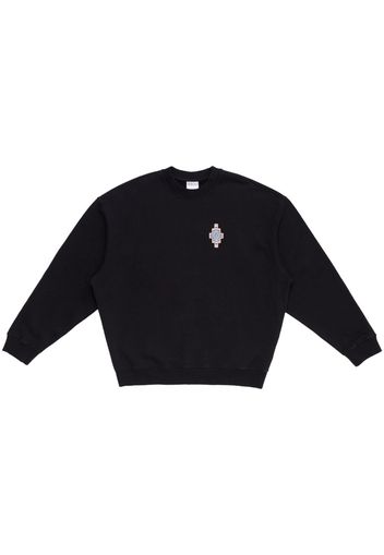 Marcelo Burlon County of Milan Sweatshirt mit Optical Cross - Schwarz