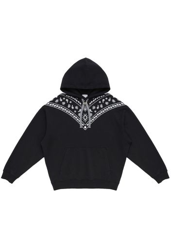 Marcelo Burlon County of Milan Hoodie mit Bandana-Stickerei - Schwarz