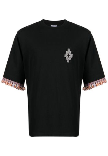 Marcelo Burlon County of Milan T-Shirt mit Fransen - Schwarz