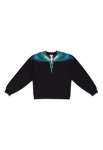 Marcelo Burlon County Of Milan Kids Sweatshirt mit Flügel-Print - Blau