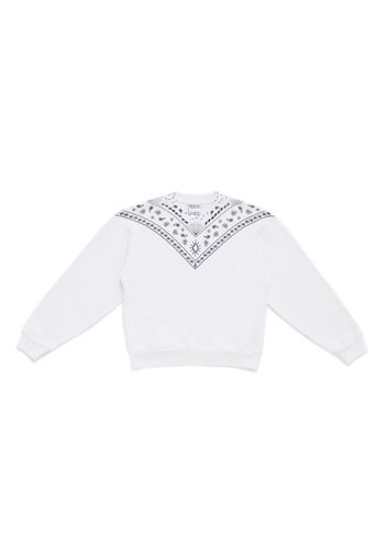 Marcelo Burlon County Of Milan Kids Sweatshirt mit Bandana-Print - Weiß