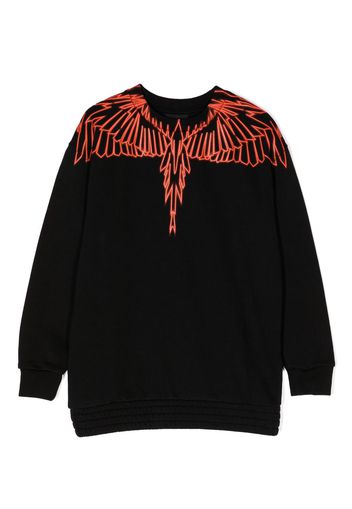 Marcelo Burlon County Of Milan Kids Sweatshirt mit Flügel-Print - Schwarz