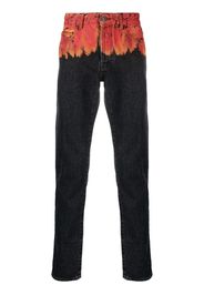 Marcelo Burlon County of Milan Jeans mit Flammen-Print - Schwarz