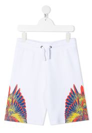 Marcelo Burlon County Of Milan Kids Joggingshorts mit Flügel-Print - Weiß