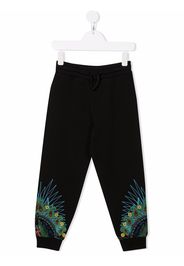 Marcelo Burlon County Of Milan Kids BANDANA WINGS SWEATPANTS BLACK GREEN - Schwarz