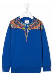 Marcelo Burlon County Of Milan Kids Tempera Wings print sweatshirt - Blau