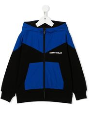 Marcelo Burlon County Of Milan Kids contrast-panelled zip-up jacket - Schwarz