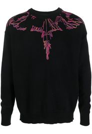 Marcelo Burlon County of Milan Wings intarsia-knit crew-neck jumper - Schwarz