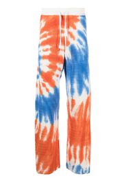 Marcelo Burlon County of Milan tie-dye macramé trousers - Blau