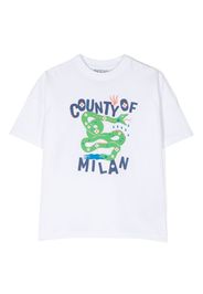 Marcelo Burlon County Of Milan Kids snake-print short-sleeved T-shirt - Weiß