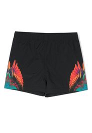 Marcelo Burlon County Of Milan Kids Sunset Wings print swim shorts - Schwarz