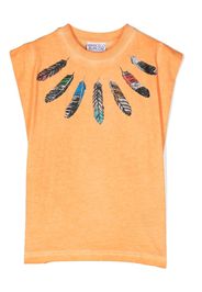 Marcelo Burlon County of Milan Collar Feathers Over top - Orange