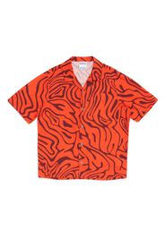 Marcelo Burlon County Of Milan Kids Kurzärmeliges AOP Hemd - Orange