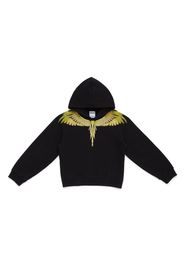 Marcelo Burlon County Of Milan Kids Hoodie mit Flügel-Print - Schwarz