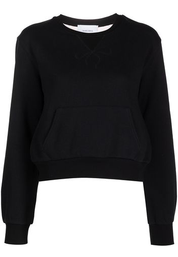 Marchesa Notte Sweatshirt mit semi-transparentem Einsatz - Schwarz